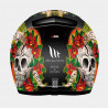 MT helmets revenge skull & rose gloss black/red rose casco